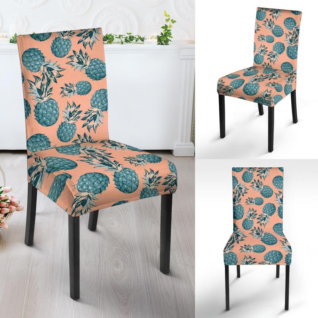 Hawaiian Neon Pineapple Print Chair Cover-grizzshop