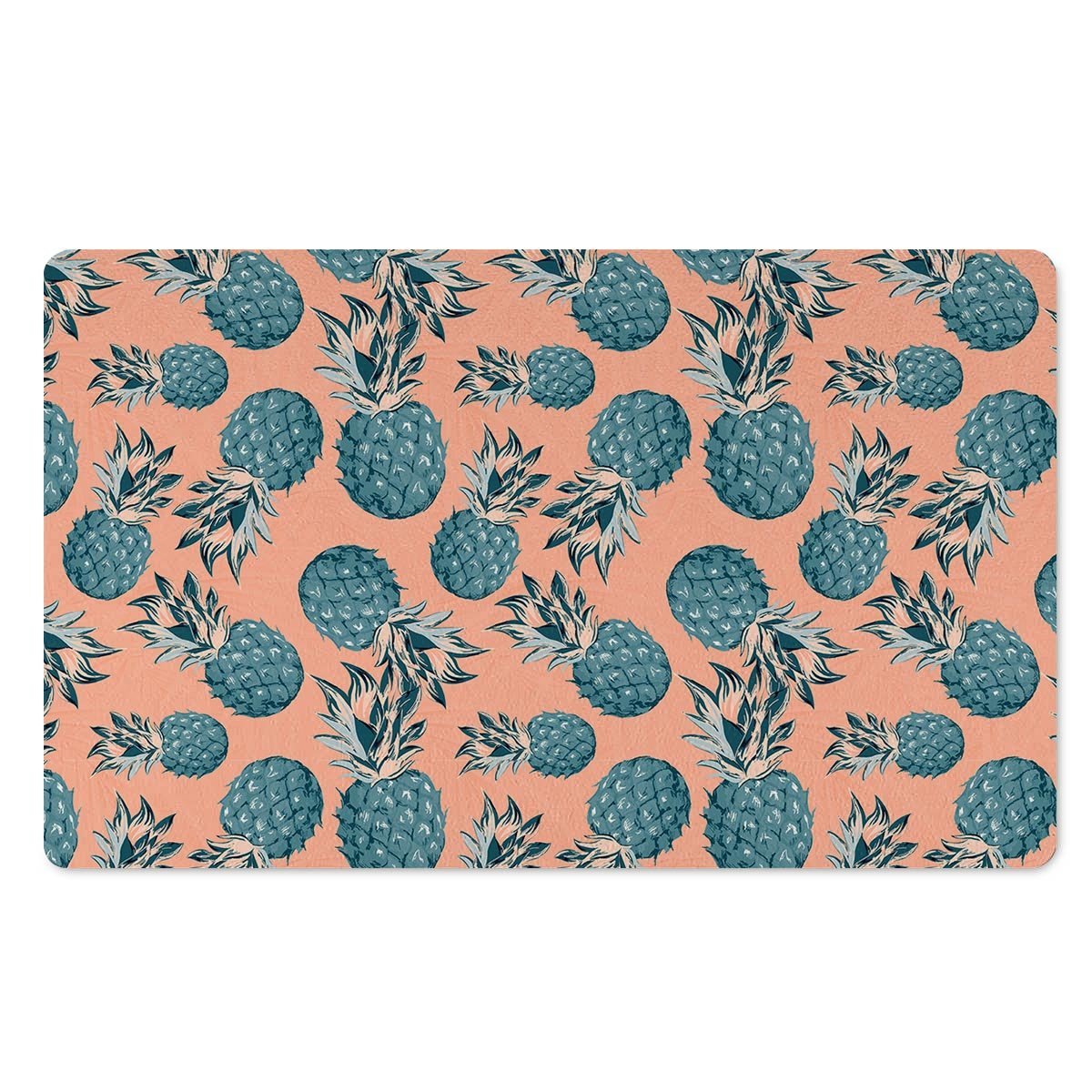 Hawaiian Neon Pineapple Print Door Mat-grizzshop