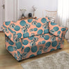 Hawaiian Neon Pineapple Print Loveseat Cover-grizzshop