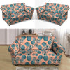 Hawaiian Neon Pineapple Print Loveseat Cover-grizzshop