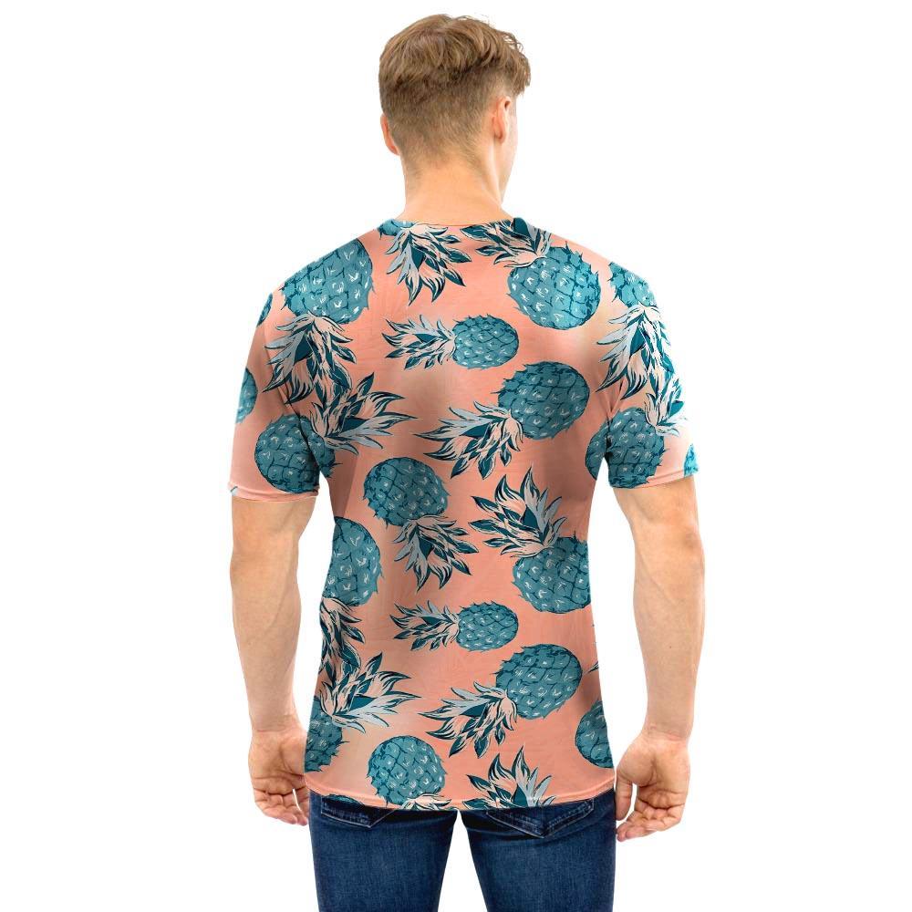 Hawaiian Neon Pineapple Print Men T Shirt-grizzshop