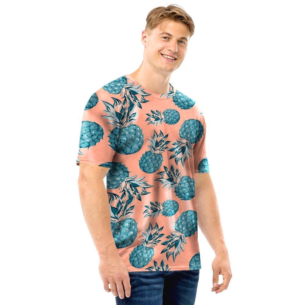 Hawaiian Neon Pineapple Print Men T Shirt-grizzshop