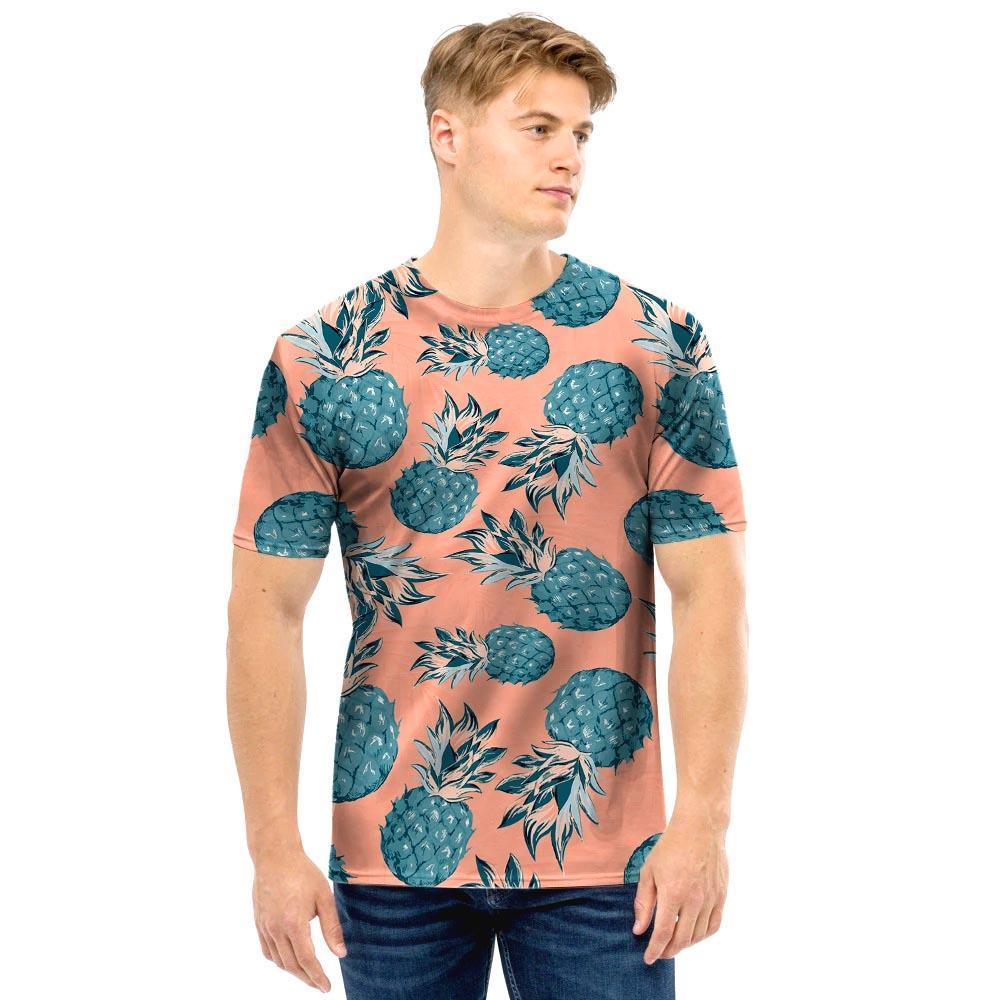 Hawaiian Neon Pineapple Print Men T Shirt-grizzshop