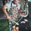 Hawaiian Neon Pineapple Print Men's Apron-grizzshop