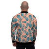 Hawaiian Neon Pineapple Print Men's Bomber Jacket-grizzshop