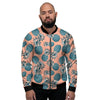 Hawaiian Neon Pineapple Print Men's Bomber Jacket-grizzshop