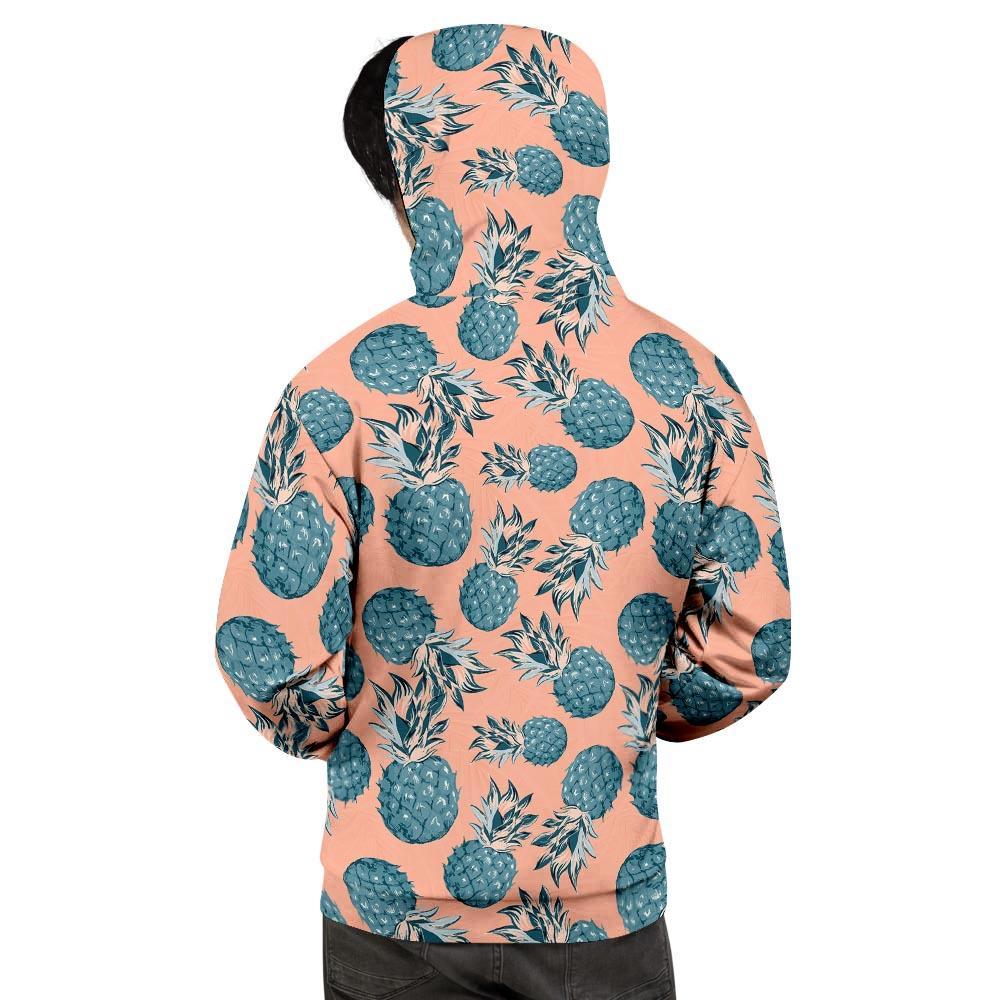 Hawaiian Neon Pineapple Print Men's Hoodie-grizzshop