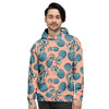 Hawaiian Neon Pineapple Print Men's Hoodie-grizzshop