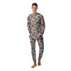 Hawaiian Neon Pineapple Print Men's Pajamas-grizzshop