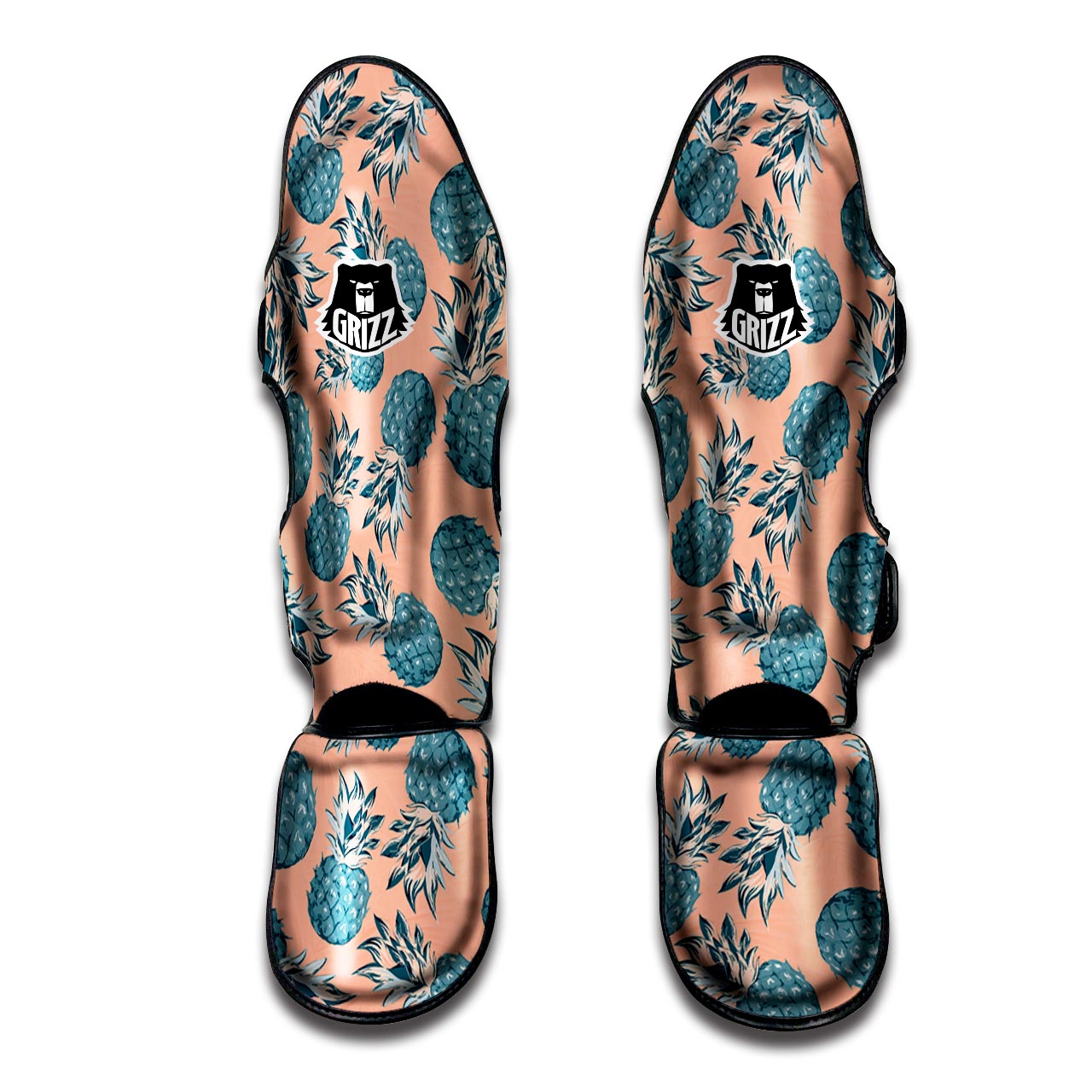 Hawaiian Neon Pineapple Print Muay Thai Shin Guard-grizzshop