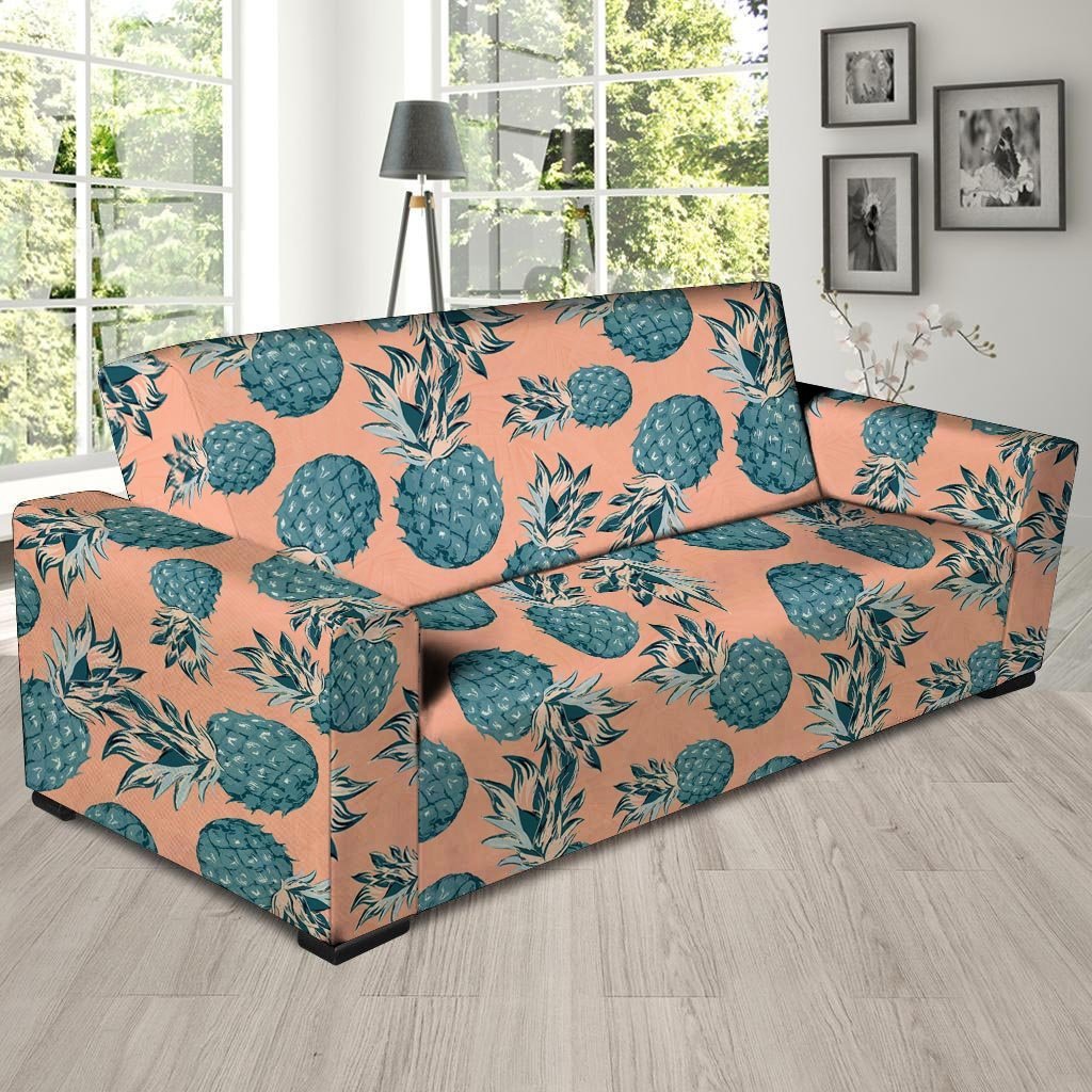 Hawaiian Neon Pineapple Print Sofa Cover-grizzshop