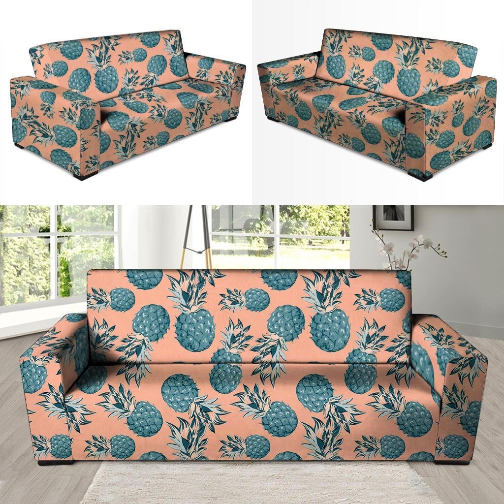 Hawaiian Neon Pineapple Print Sofa Cover-grizzshop