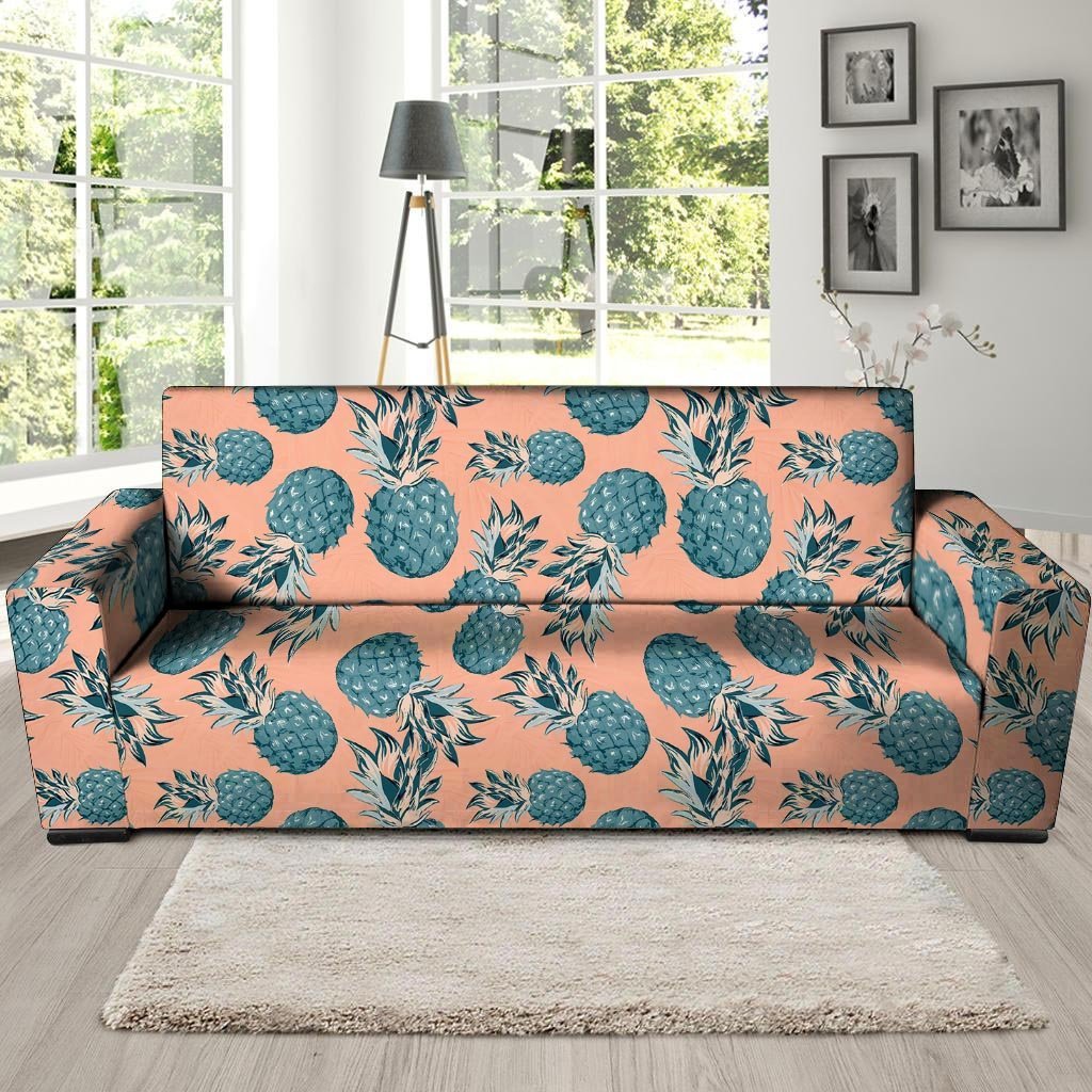 Hawaiian Neon Pineapple Print Sofa Cover-grizzshop