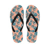 Hawaiian Neon Pineapple Print Women's Flip Flops-grizzshop