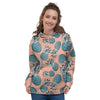 Hawaiian Neon Pineapple Print Women's Hoodie-grizzshop