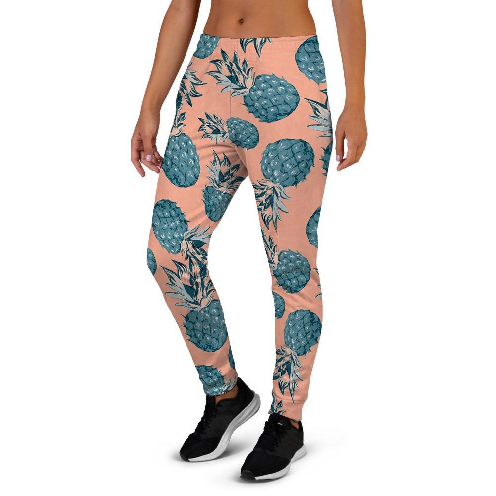 Hawaiian Neon Pineapple Print Women's Joggers-grizzshop