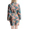 Hawaiian Neon Pineapple Print Women's Robe-grizzshop