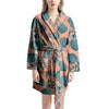 Hawaiian Neon Pineapple Print Women's Robe-grizzshop