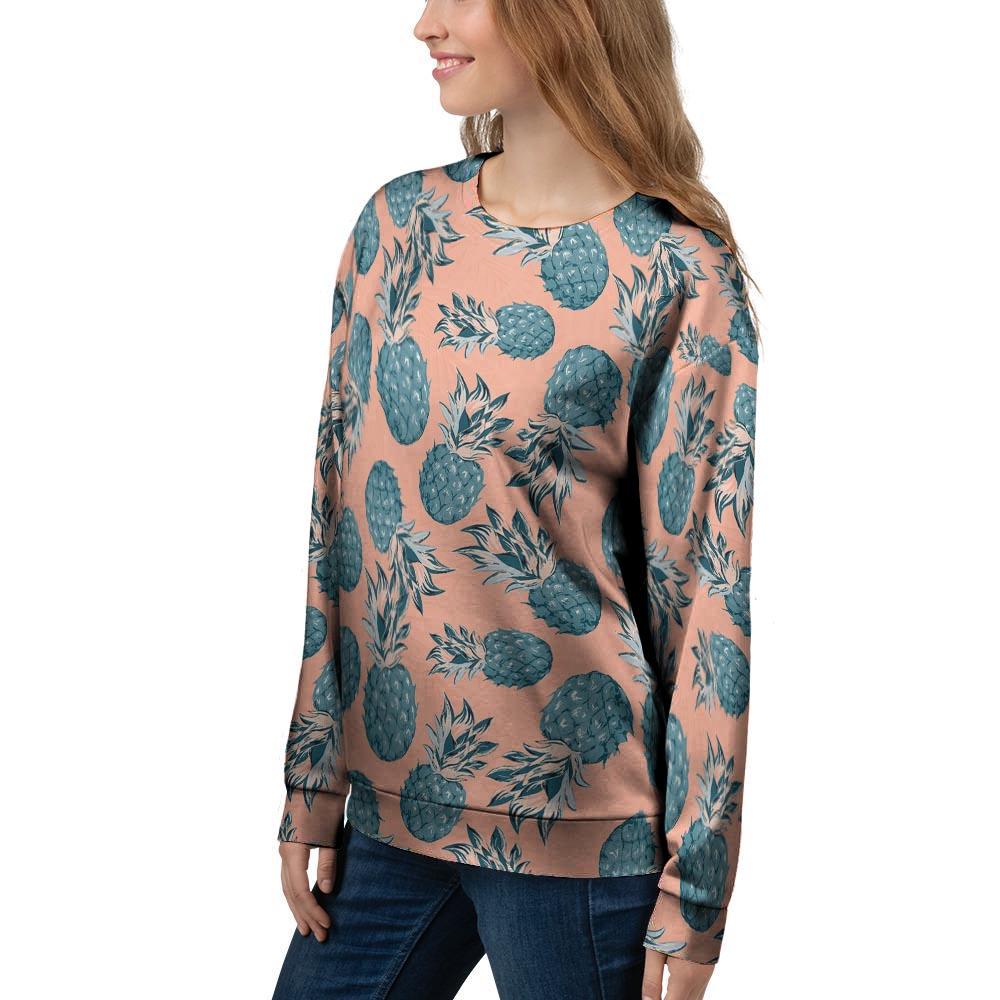 Hawaiian Neon Pineapple Print Women's Sweatshirt-grizzshop