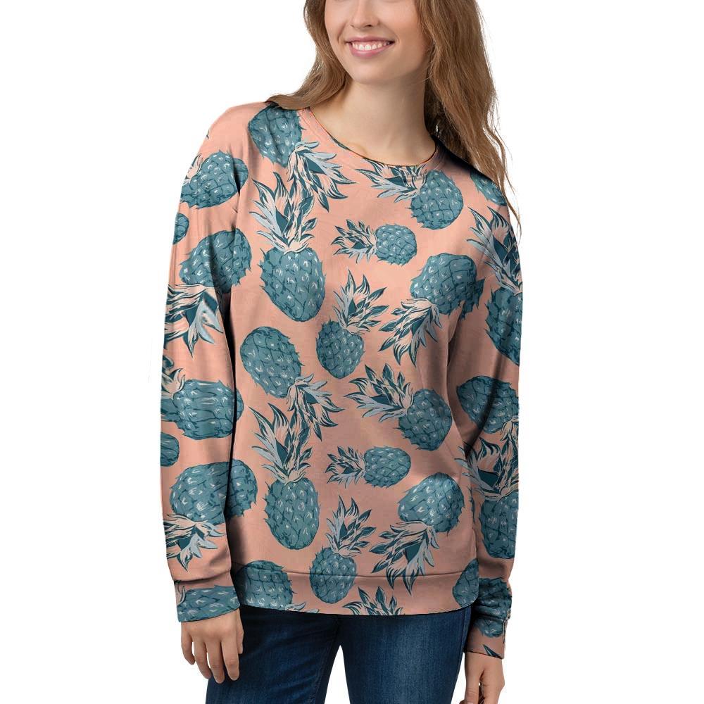 Hawaiian Neon Pineapple Print Women's Sweatshirt-grizzshop