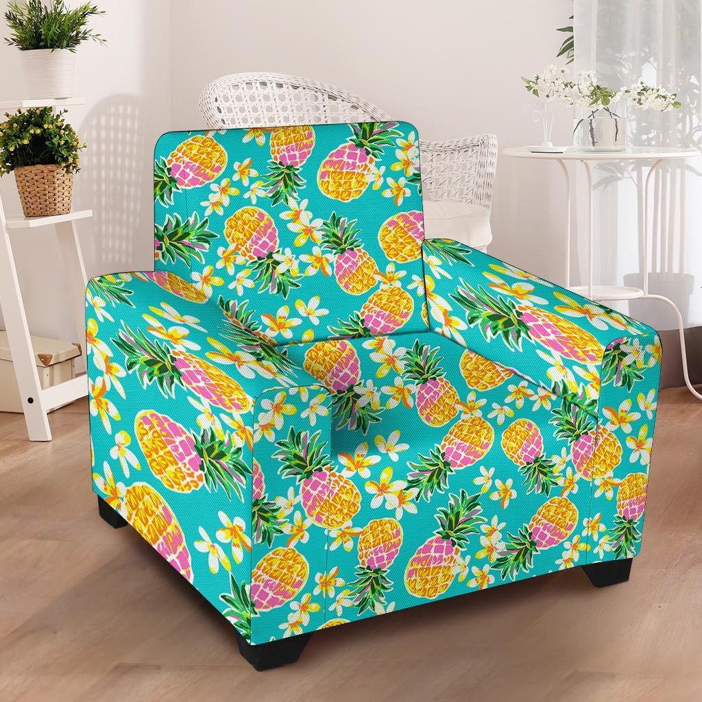 Hawaiian Pineapple Print Armchair Cover-grizzshop