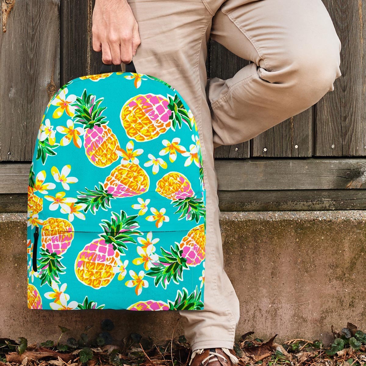 Hawaiian Pineapple Print Backpack-grizzshop