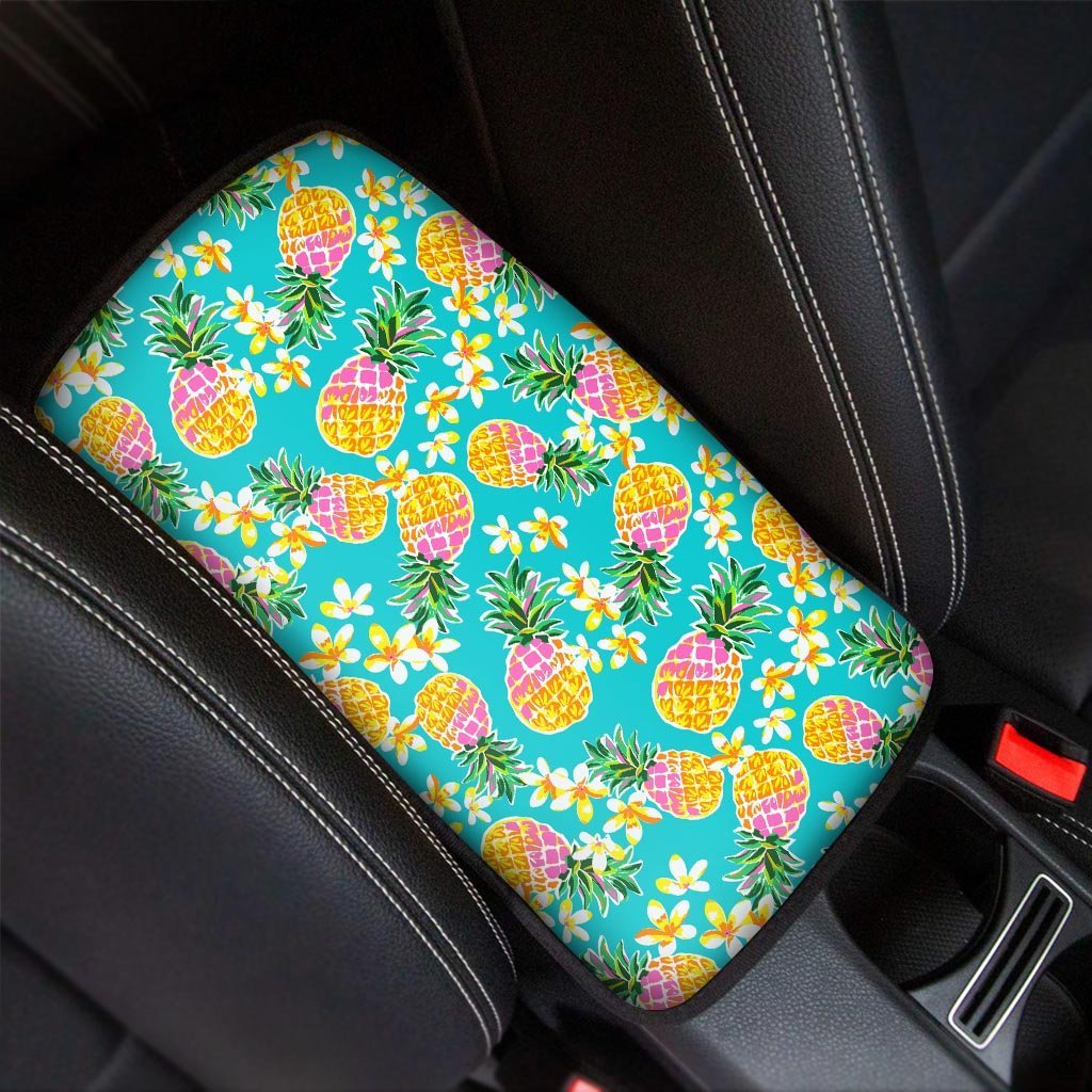 Hawaiian Pineapple Print Car Console Cover-grizzshop