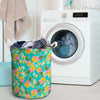 Hawaiian Pineapple Print Laundry Basket-grizzshop