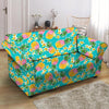 Hawaiian Pineapple Print Loveseat Cover-grizzshop