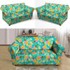 Hawaiian Pineapple Print Loveseat Cover-grizzshop