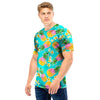 Hawaiian Pineapple Print Men T Shirt-grizzshop