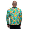 Hawaiian Pineapple Print Men's Bomber Jacket-grizzshop