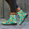 Hawaiian Pineapple Print Men's Boots-grizzshop