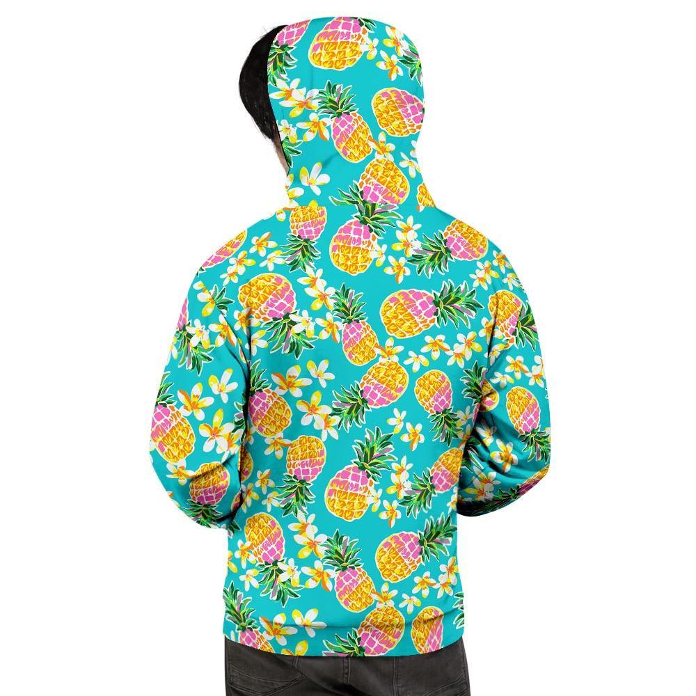 Hawaiian Pineapple Print Men's Hoodie-grizzshop