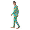 Hawaiian Pineapple Print Men's Pajamas-grizzshop