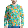 Hawaiian Pineapple Print Men's Sweatshirt-grizzshop