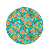 Hawaiian Pineapple Print Round Rug-grizzshop