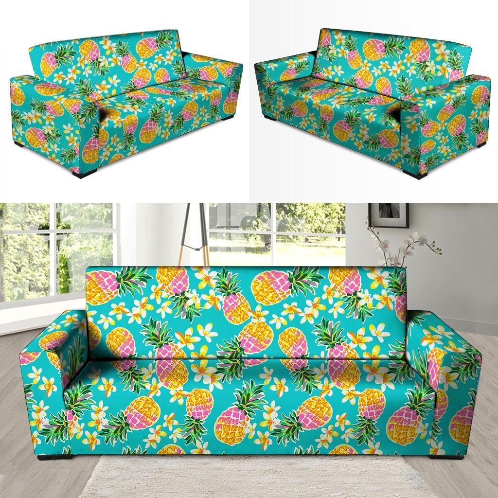 Hawaiian Pineapple Print Sofa Cover-grizzshop