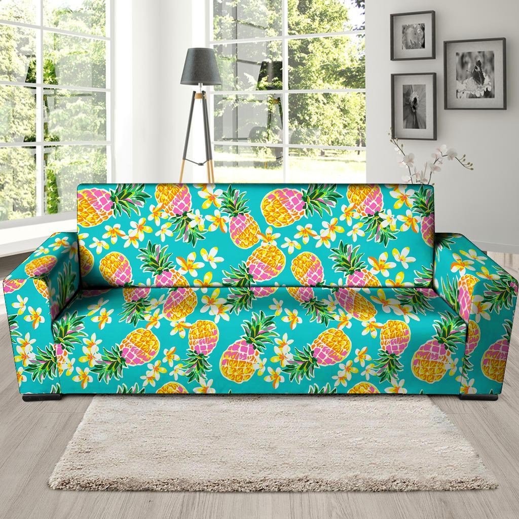 Hawaiian Pineapple Print Sofa Cover-grizzshop