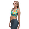 Hawaiian Pineapple Print Sports Bra-grizzshop