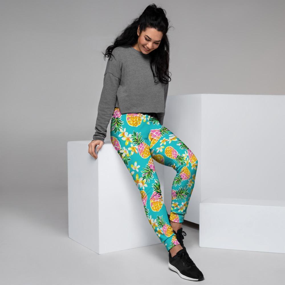 Hawaiian Pineapple Print Women's Joggers-grizzshop