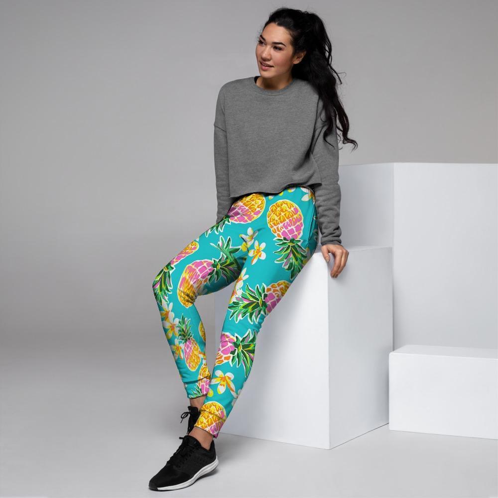 Hawaiian Pineapple Print Women's Joggers-grizzshop