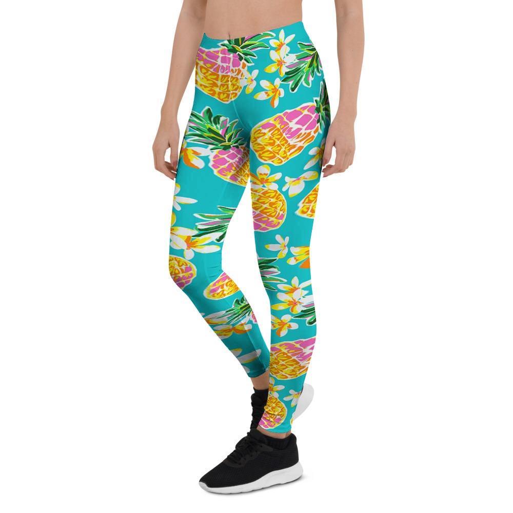 Hawaiian Pineapple Print Women's Leggings-grizzshop