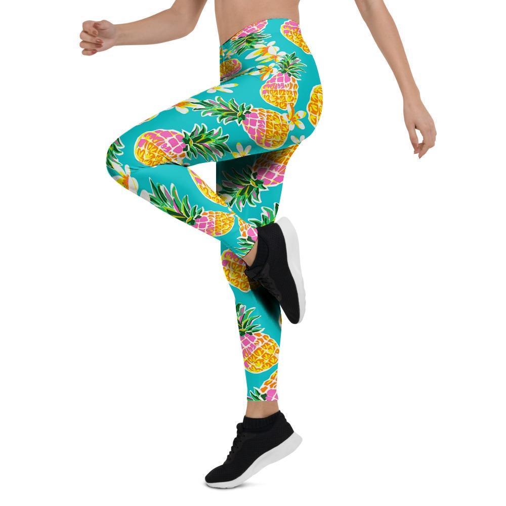 Hawaiian Pineapple Print Women's Leggings-grizzshop