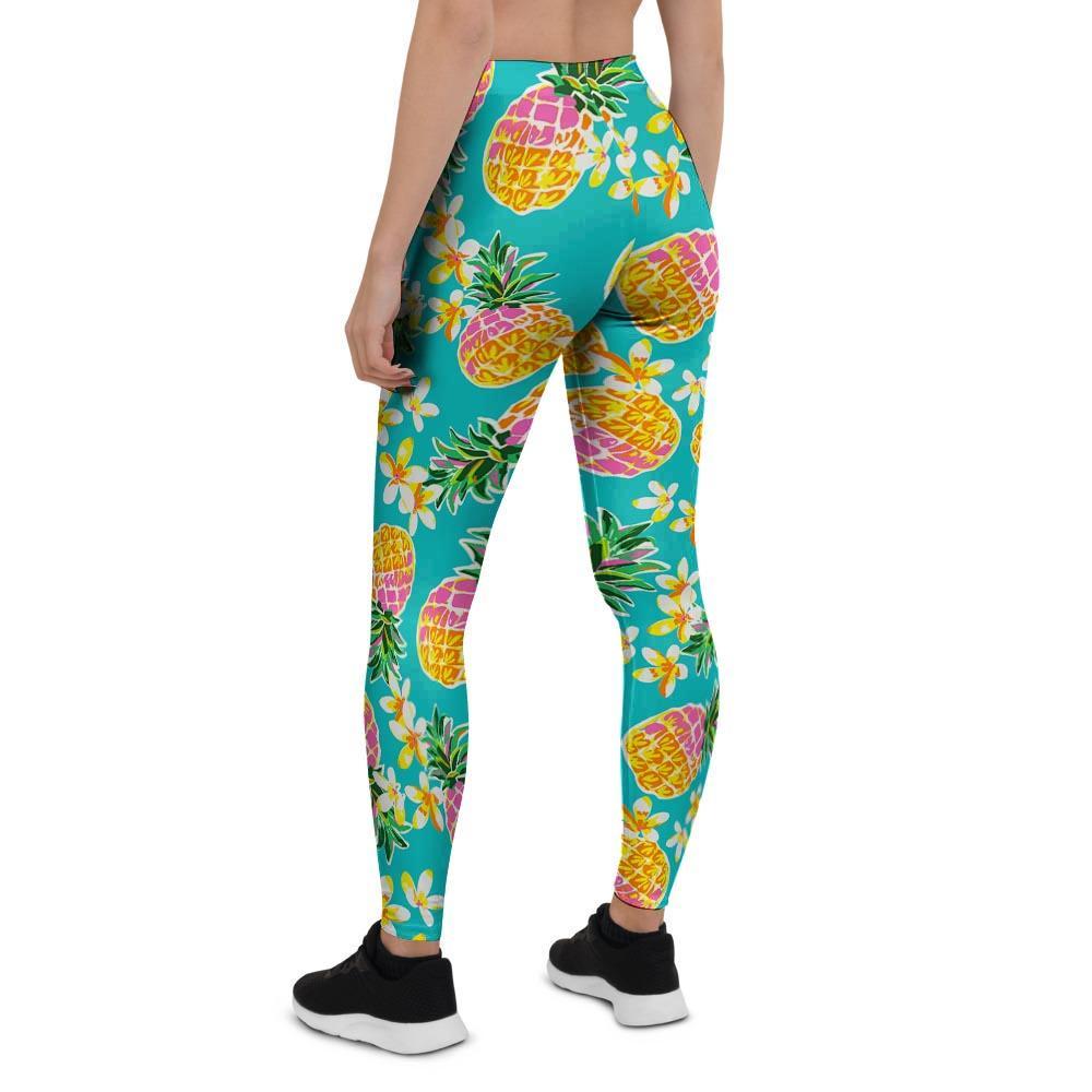 Hawaiian Pineapple Print Women's Leggings-grizzshop