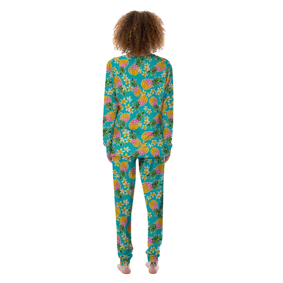 Hawaiian Pineapple Print Women's Pajamas-grizzshop