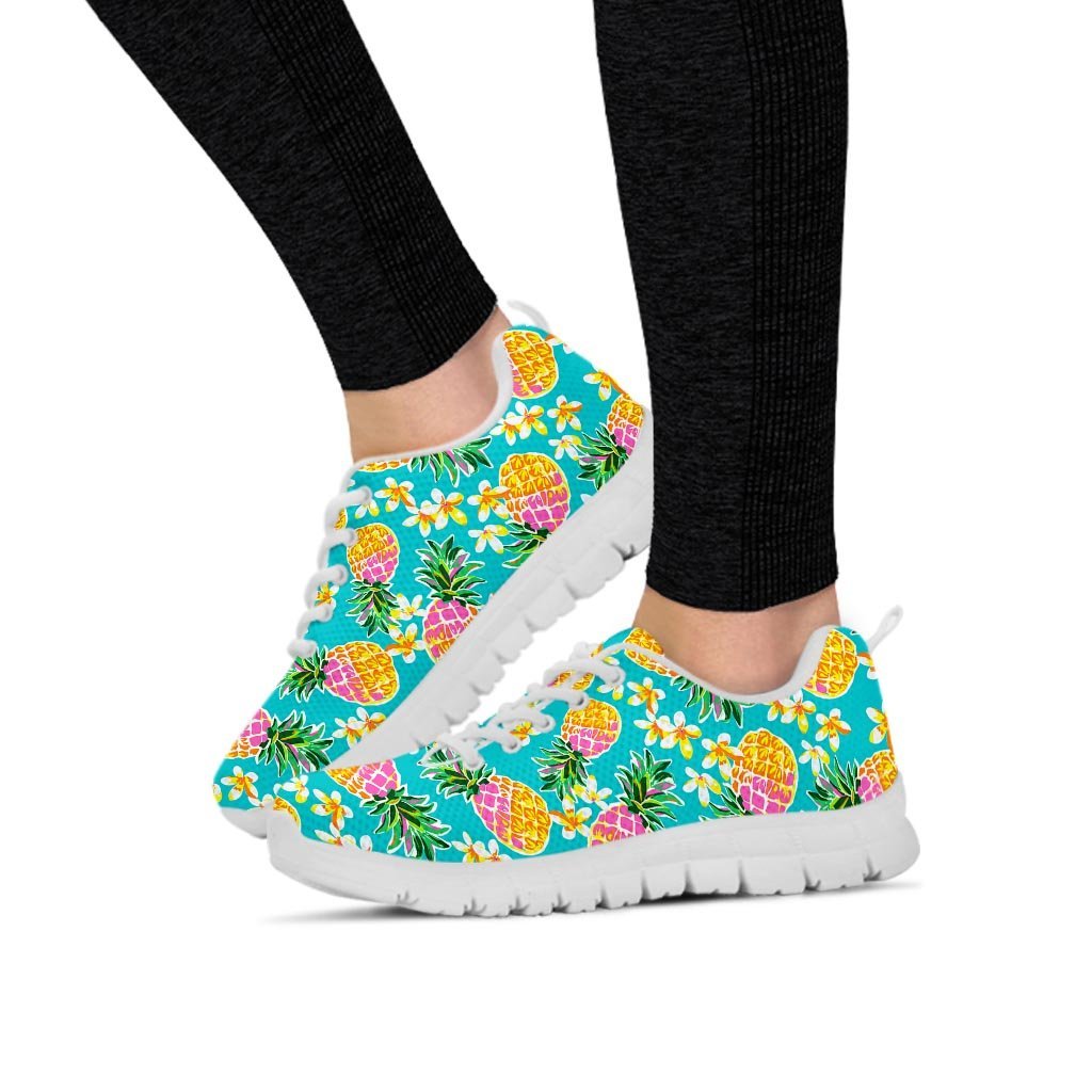 Hawaiian Pineapple Print Women's Sneakers-grizzshop