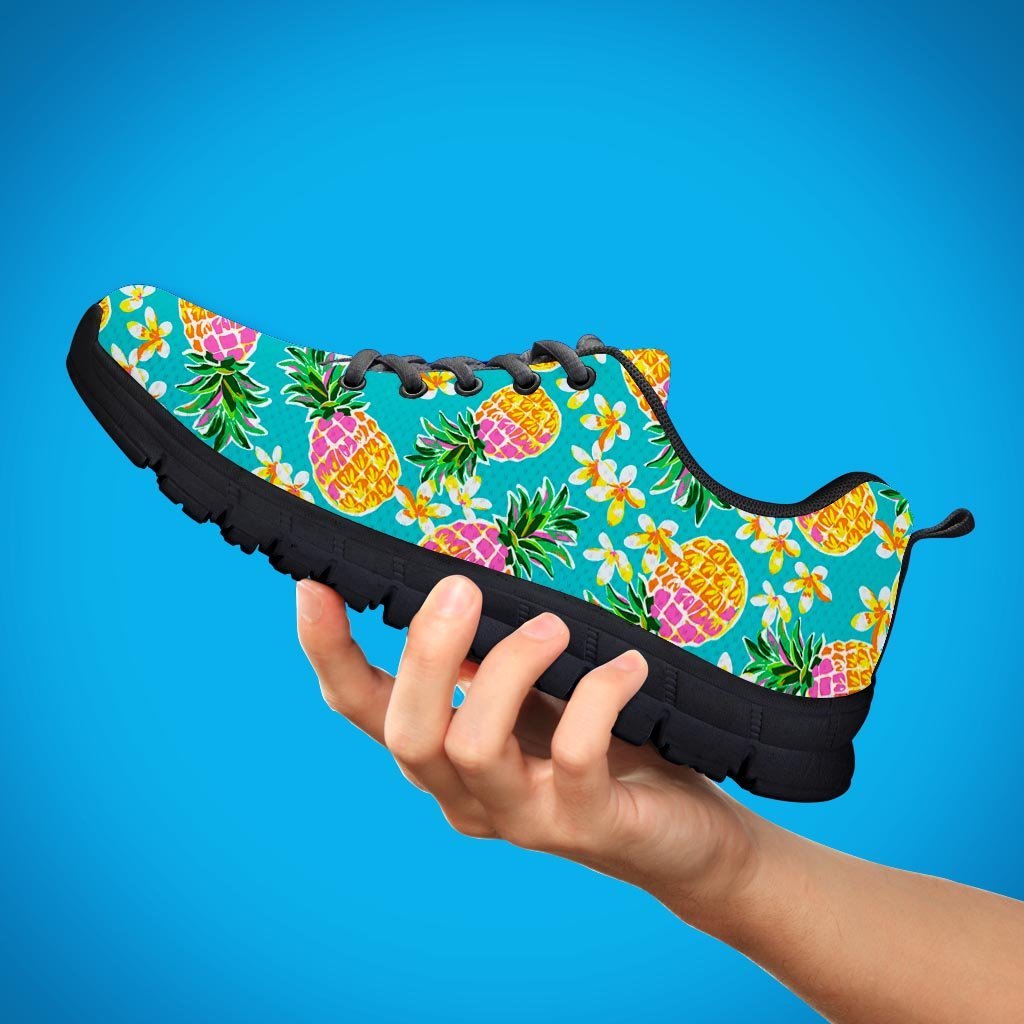 Hawaiian Pineapple Print Women's Sneakers-grizzshop