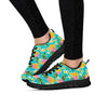 Hawaiian Pineapple Print Women's Sneakers-grizzshop