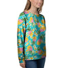 Hawaiian Pineapple Print Women's Sweatshirt-grizzshop